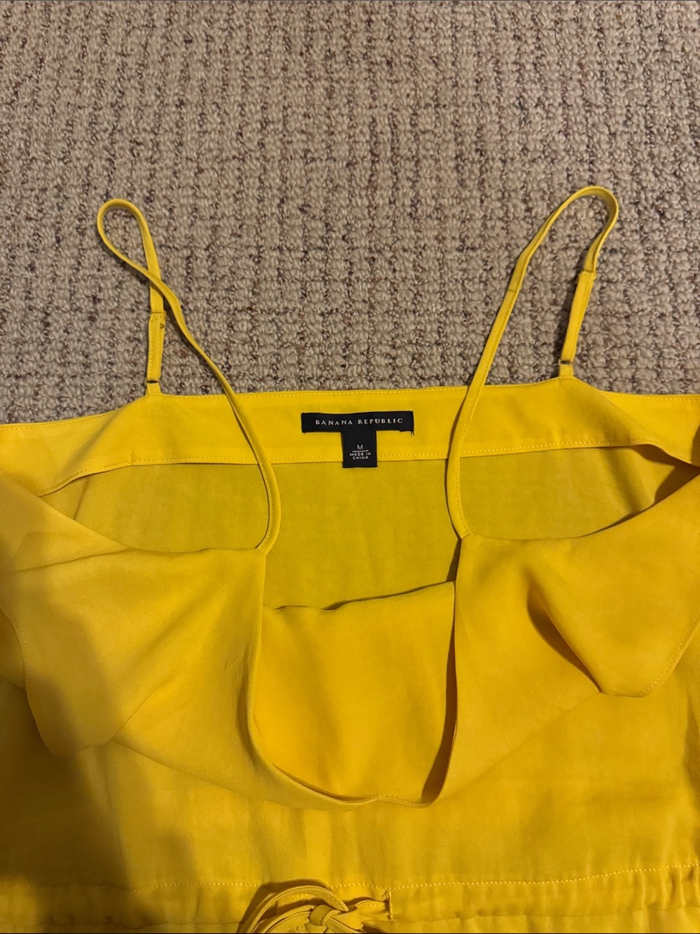 Yellow Ruffle Drawstring Cami Top - Picture 4 of 6
